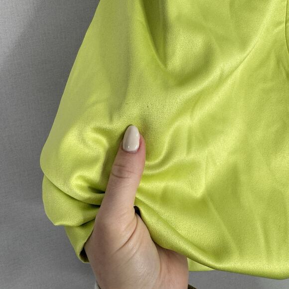 Elliatt Womens Dress M Lime Green Emani Strapless Corset Bust Satin Y2K Party - Picture 9 of 14